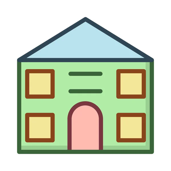 Appartement Huis Huis Vectorillustratie — Stockvector