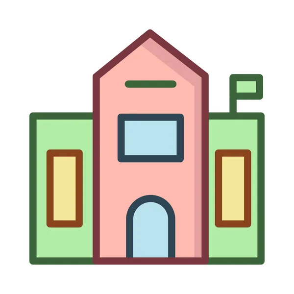 Dům Stavební Bytové Vektorové Ilustrace — Stockový vektor