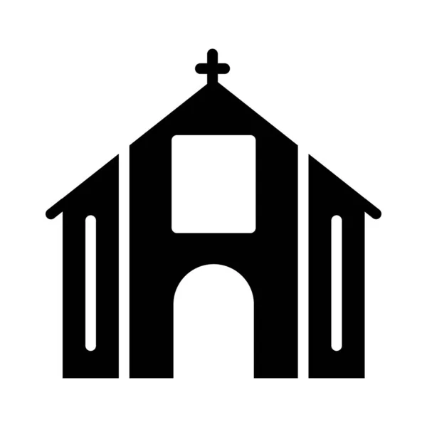 Iglesia Católico Edificio Vector Ilustración — Vector de stock