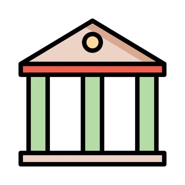 Bank Hof Gebouw Vectorillustratie — Stockvector