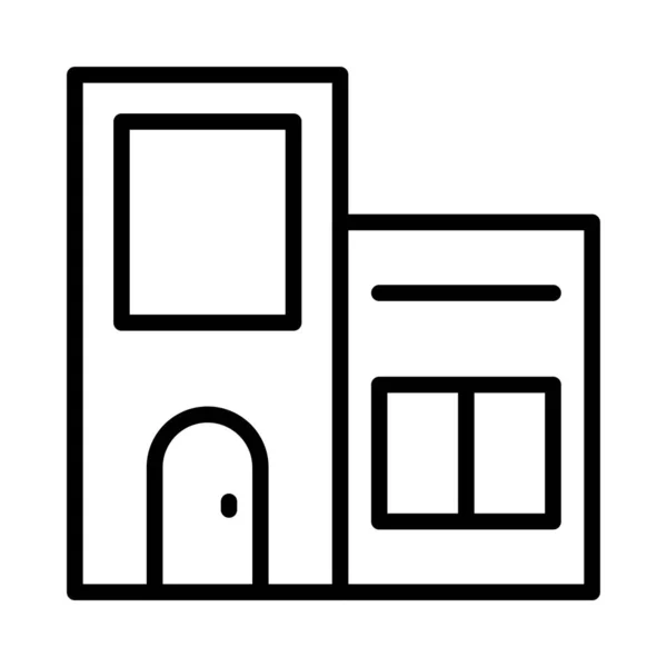 Gebouw Appartement Huis Vectorillustratie — Stockvector