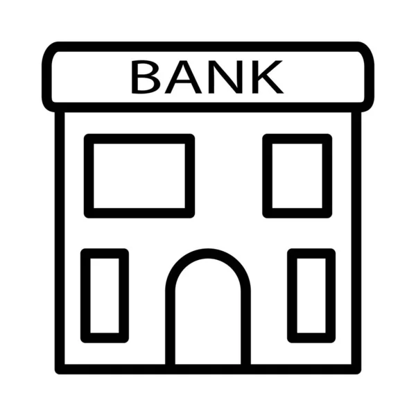 Bank Gebouw Vastgoed Vectorillustratie — Stockvector