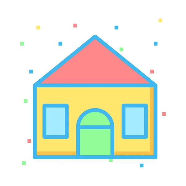 Σπίτι Σπίτι Κτίριο Εικονογράφηση Διάνυσμα — Διανυσματικό Αρχείο