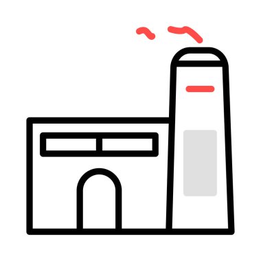 Factroy sanayi tesisi vektör çizim 