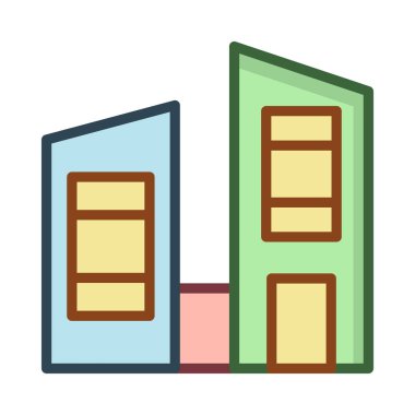 Bina alışveriş merkezi plaza vektör çizim 