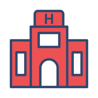 vektör çizim bina hastane Kliniği 