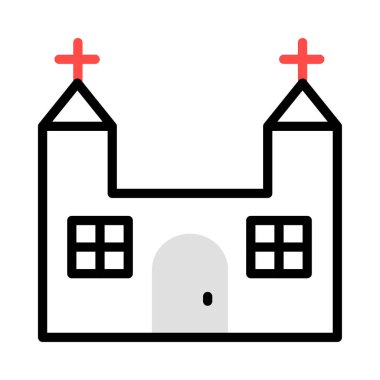 vektör çizim Bina Katolik Kilisesi 