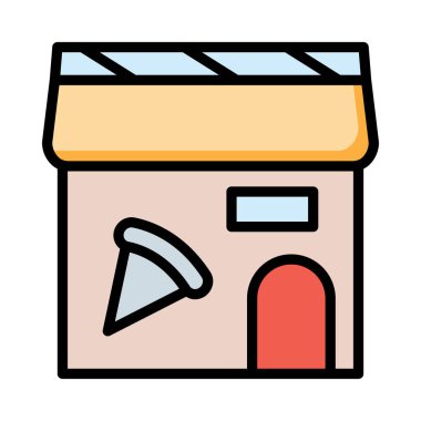 Hotel pizza dükkanı vektör çizim 