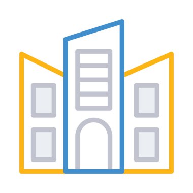 Office plaza vektör çizim oluşturma 