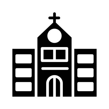 Kilise Katolik buidling vektör çizim 
