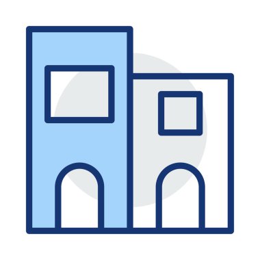 Bina cephe ev vektör çizim 