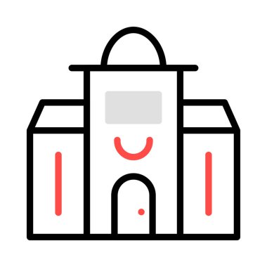 Otel ofis binası vektör çizim 