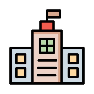 Hotel plaza vektör çizim oluşturma 