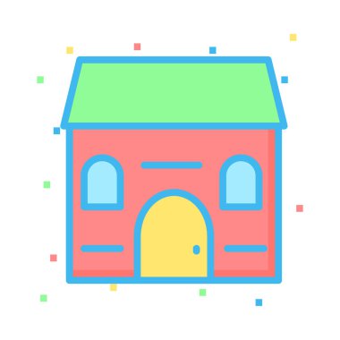 vektör çizim bina mağaza 