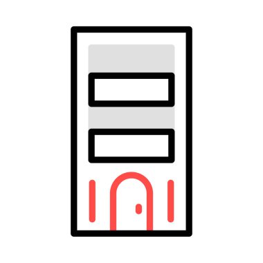 Plaza tower vektör çizim oluşturma 