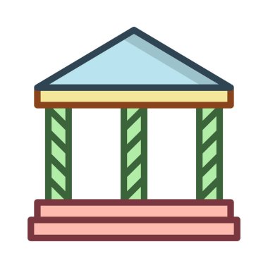 Mahkeme banka vektör çizim oluşturma 