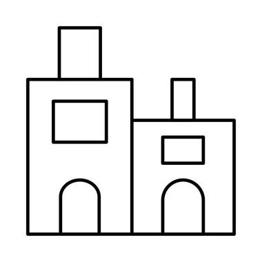 Otel Motel vektör çizim Binası 