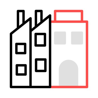 Bina alışveriş merkezi plaza vektör çizim 