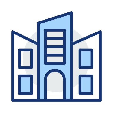 Office plaza vektör çizim oluşturma 