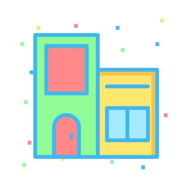 vektör çizim Apartman Bina