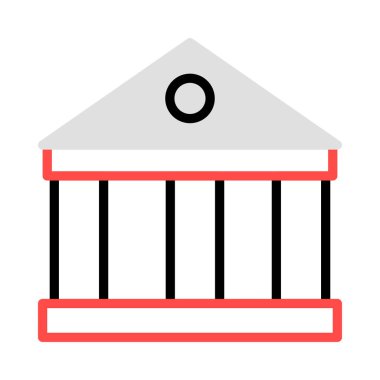 Mahkeme banka vektör çizim oluşturma 