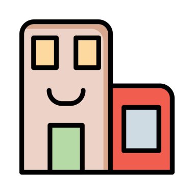 Office apartmanın vektör çizim 