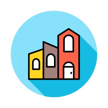 vektör çizim Apartman Bina 