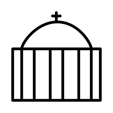 Kilise, bina simgesi. Vektör çizim 