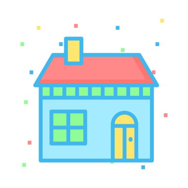 vektör çizim bina mağaza 