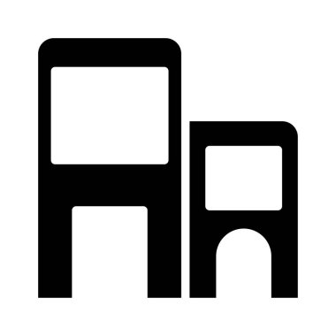 ofis ev vektör çizim Binası