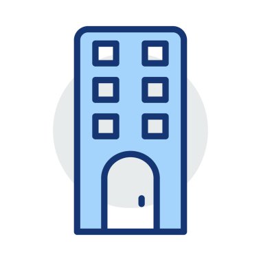 Otel, kutsal kişilerin resmi, vektör çizim Binası 