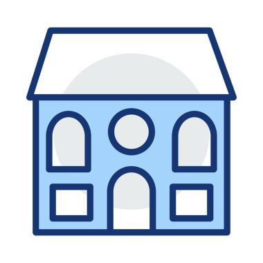 Kutsal kişilerin resmi, vektör çizim Bina mimari, 