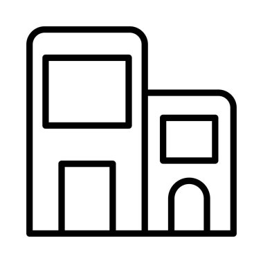 ofis ev vektör çizim Binası