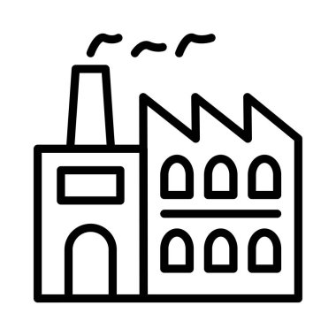 endüstriyel bina, kutsal kişilerin resmi, vektör çizim 