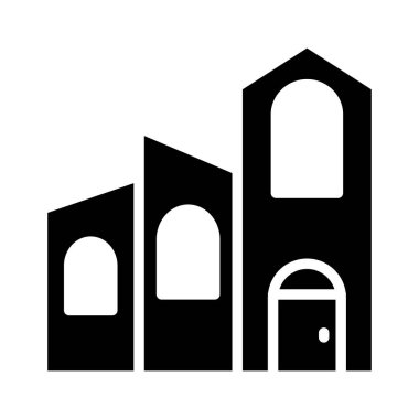 vektör çizim Apartman Bina