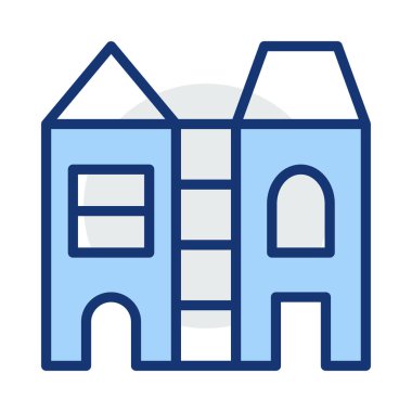 Bina, ofis, daire. Vektör çizim 