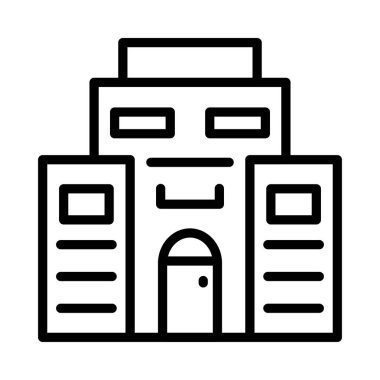 Otel, kutsal kişilerin resmi, vektör çizim Binası 