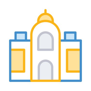 plaza ofis binası vektör çizim