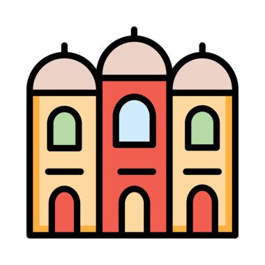 Cami bina dini vektör çizim 