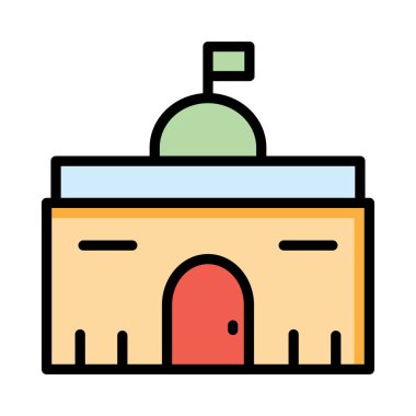 Emlak vektör çizim bina Camii 