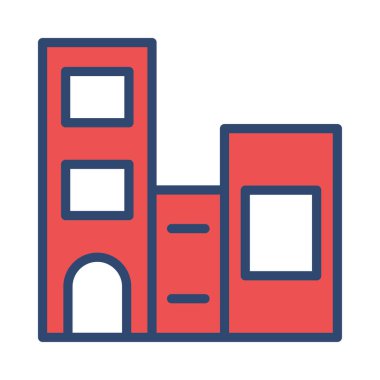 Ofis vektör çizim apartman binası