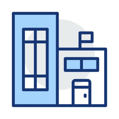 Otel, kutsal kişilerin resmi, vektör çizim Binası 