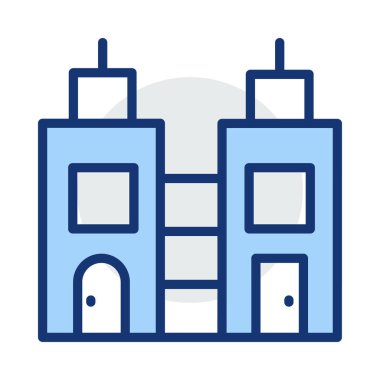 Ofis Binası otel, vektör çizim 