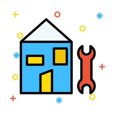 Kutsal kişilerin resmi, vektör çizim Bina mimari, 