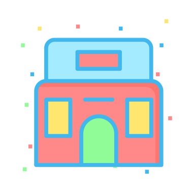 Daireli ev ev vektör çizim