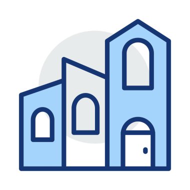 Kutsal kişilerin resmi, vektör çizim Bina mimari, 