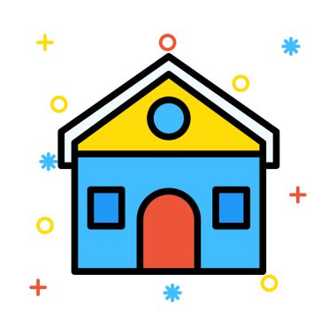 Kutsal kişilerin resmi, vektör çizim Bina mimari, 