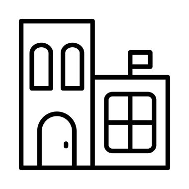 Hastane ev vektör çizim oluşturma