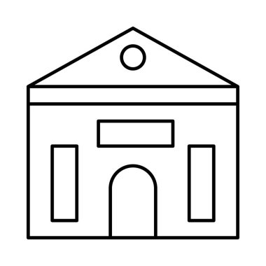 Ofis Binası mahkeme vektör çizim 