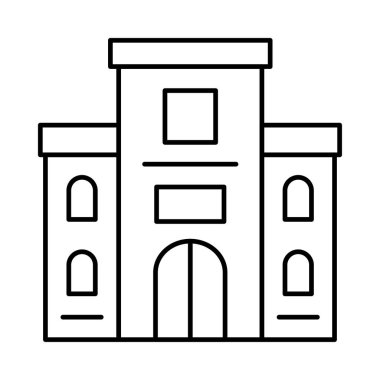 Kilise, bina simgesi. Vektör çizim 